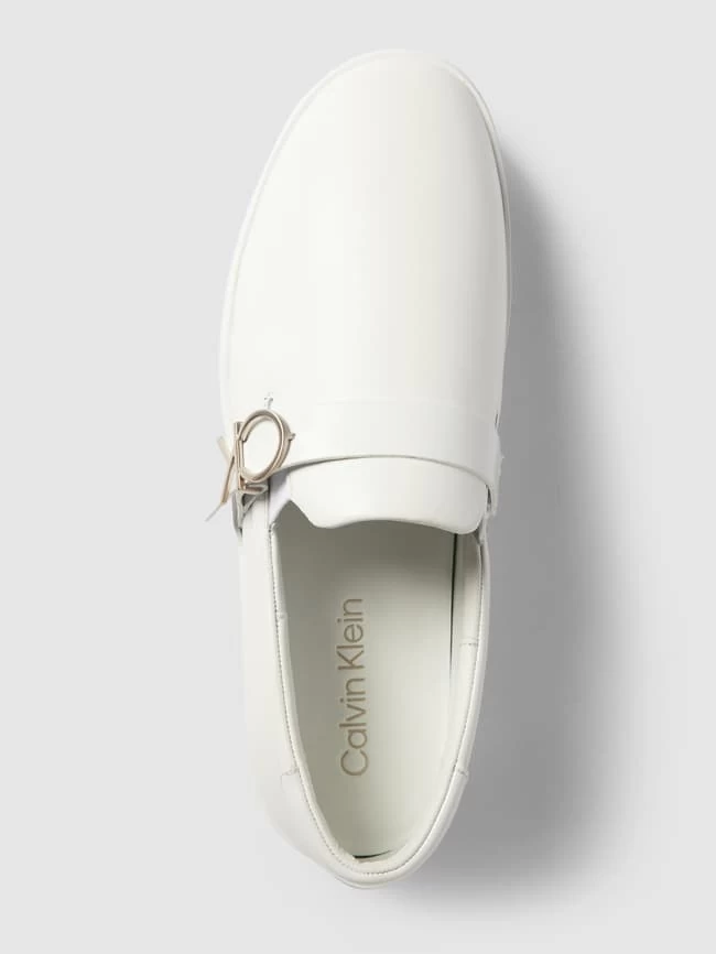 CK Calvin Klein Slip-on-Sneaker Aus Leder - Weiß 7 CK Calvin Klein Slip-on-Sneaker Aus Leder - Weiß – Bild 5