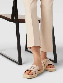 Espadrij Pantolette In Flecht-Optik - Beige