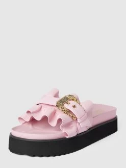Versace Jeans Couture Slides Mit Plateau-Sohle Modell 'FONDO' - Hellrosa
