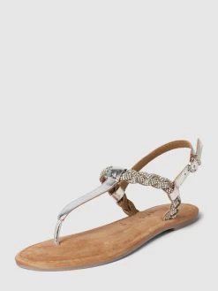 Tamaris Zehentrenner Mit Ziersteinbesatz - Silber