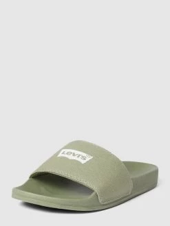 Levi’s® Acc. Slides Mit Label-Print Modell 'JUNE' - Olivgrün