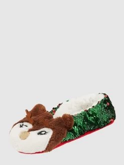 CAPELLI NEW YORK Hausschuhe Mit Teddyfutter - Grün