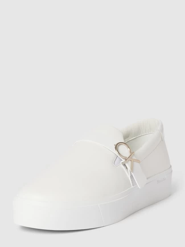 CK Calvin Klein Slip-on-Sneaker Aus Leder - Weiß 4 CK Calvin Klein Slip-on-Sneaker Aus Leder - Weiß – Bild 2