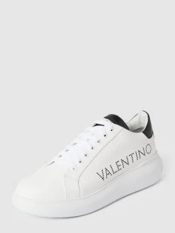 Valentino Sneaker Aus Leder Mit Kontrastbesätzen Modell 'BOUNCE' - Weiß