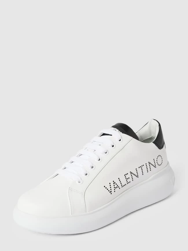 Valentino Sneaker Aus Leder Mit Kontrastbesätzen Modell 'BOUNCE' - Weiß 3 Valentino Sneaker Aus Leder Mit Kontrastbesätzen Modell 'BOUNCE' - Weiß