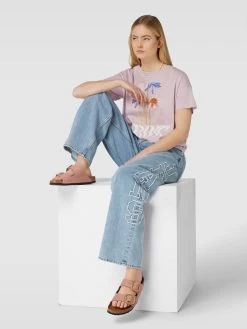 Birkenstock Sandalen Mit Dornschließen In Metallic Modell 'Arizona' - Altrosa