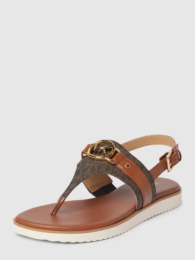 MICHAEL Michael Kors Zehentrenner Mit Label-Applikation Modell 'RORY' - Dunkelbraun 4 MICHAEL Michael Kors Zehentrenner Mit Label-Applikation Modell 'RORY' - Dunkelbraun – Bild 2