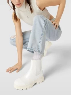 Calvin Klein Jeans Chelsea Boots In Lack-Optik - Weiß