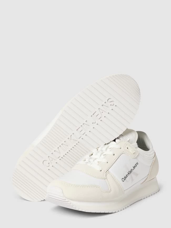 Calvin Klein Jeans Sneaker Aus Leder-Mix Mit Label-Details - Offwhite 6 Calvin Klein Jeans Sneaker Aus Leder-Mix Mit Label-Details - Offwhite – Bild 4