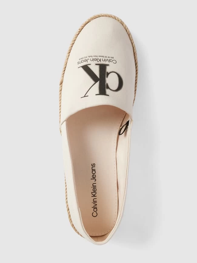 Calvin Klein Jeans Espadrilles Mit Label-Detail Modell 'MONO' - Weiß 4 Calvin Klein Jeans Espadrilles Mit Label-Detail Modell 'MONO' - Weiß – Bild 3