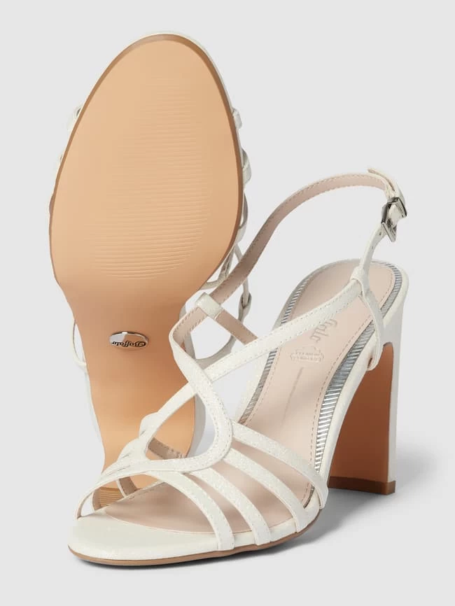 Buffalo Sandalette Aus Satin Modell 'Jean' - Weiß 6 Buffalo Sandalette Aus Satin Modell 'Jean' - Weiß – Bild 4