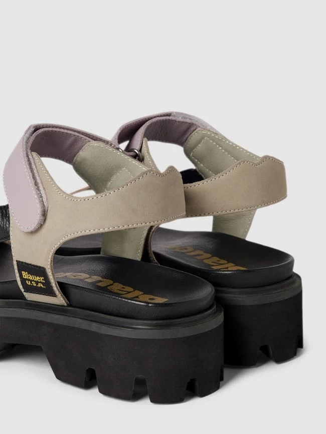Blauer USA Sandalen Aus Leder Mit Label-Detail Modell 'ELSIE' - Schwarz 4 Blauer USA Sandalen Aus Leder Mit Label-Detail Modell 'ELSIE' - Schwarz – Bild 2
