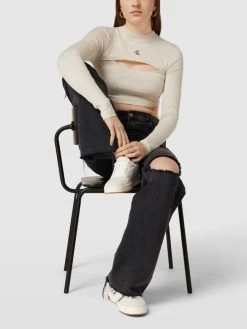 Calvin Klein Jeans Sneaker Mit Label-Print Modell 'BASKET' - Offwhite