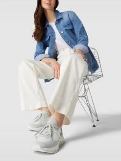 CK Calvin Klein Sock-Sneaker Mit Label-Print Modell 'KNIT RUNNER DYNAMIC LACE' - Hellgrau