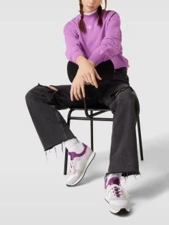 Calvin Klein Jeans Sneaker Aus Leder-Mix Mit Label-Details - Lila