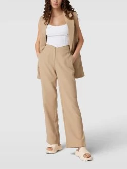 Buffalo Slides Mit Label-Details - Beige