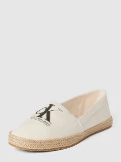 Calvin Klein Jeans Espadrilles Mit Label-Detail Modell 'MONO' - Weiß