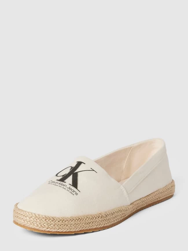Calvin Klein Jeans Espadrilles Mit Label-Detail Modell 'MONO' - Weiß 2 Calvin Klein Jeans Espadrilles Mit Label-Detail Modell 'MONO' - Weiß