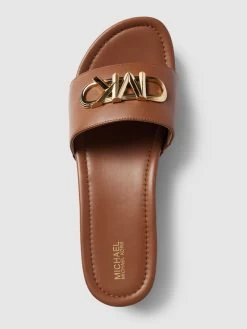 MICHAEL Michael Kors Pantoletten Aus Leder Mit Label-Details Modell 'PARKER' - Camel -Schuh Traum 8l5jedq665556ga471246l2k9p1kska69sr5aiib8sokil1ha51jgh2k95950hia6t736ka17543geaf6co32ohm6sqmcpb56kpj0c1k6lgm4e9hchim8e1m64r36eb3ckpm8cg