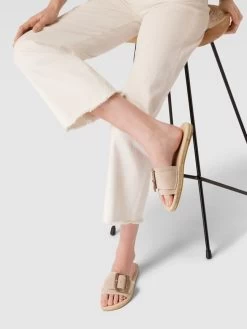 Espadrij Pantolette Mit Dornschließe - Beige