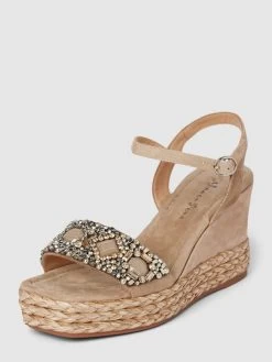 ALMA EN PENA Wedges Mit Ziersteinbesatz - Beige