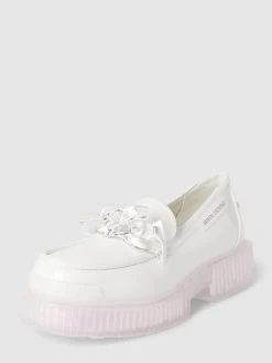 ARMANI EXCHANGE Penny-Loafer Mit Zier-Applikation - Weiß