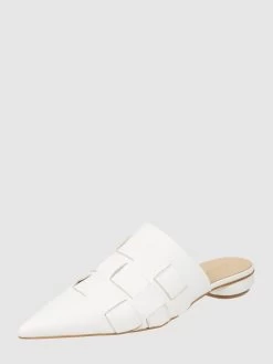 CAFèNOIR Pantolette Aus Leder - Weiß