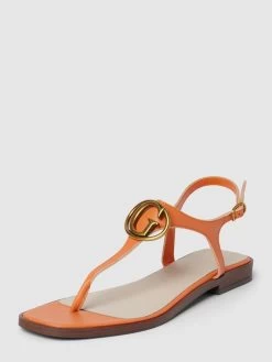 Guess Zehentrenner Aus Leder Mit Label-Detail Modell 'MIRY' - Orange