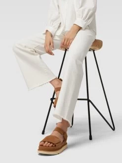 UGG Sandalen Mit Klettverschluss Modell 'GOLDENSTAR' - Cognac