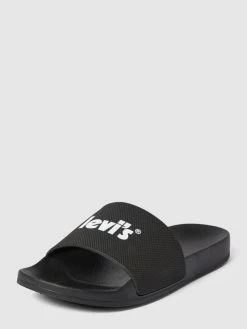 Levi’s® Acc. Slides Mit Label-Print Modell 'JUNE' - Schwarz
