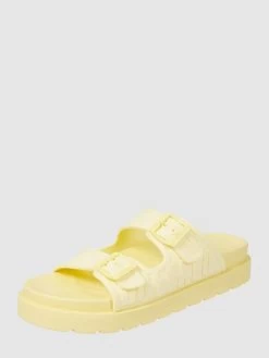 Buffalo Sandalen Aus Gummi Modell 'Eve' - Hellgelb