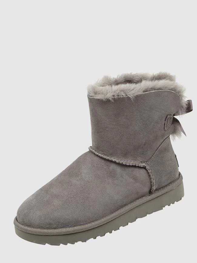 UGG Boots Aus Veloursleder Modell 'Mini Bailey' - Hellgrau 3 UGG Boots Aus Veloursleder Modell 'Mini Bailey' - Hellgrau