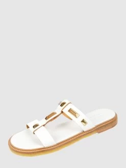 ALPE Pantolette Aus Leder Modell 'Vero' - Weiß