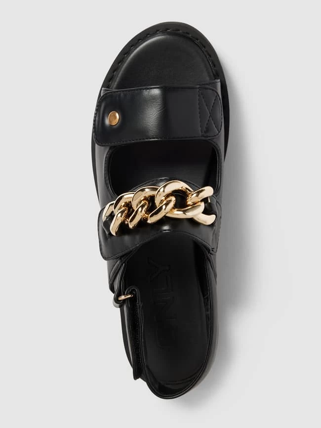 Only Sandalen Mit Gliederkettenapplikation Modell 'MALU' - Schwarz 6 Only Sandalen Mit Gliederkettenapplikation Modell 'MALU' - Schwarz – Bild 4