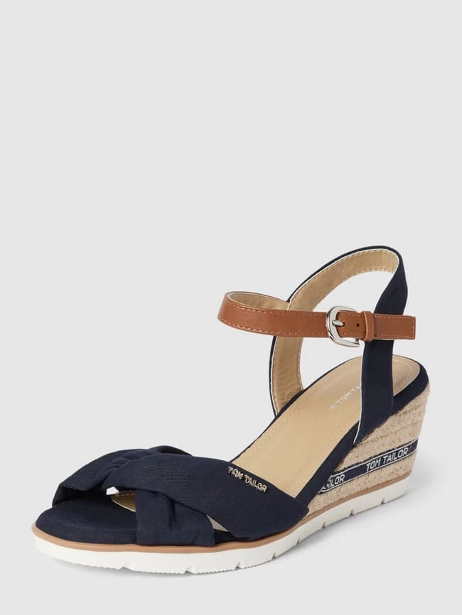 Tom Tailor Wedges Mit Label-Details - Marineblau 3 Tom Tailor Wedges Mit Label-Details - Marineblau