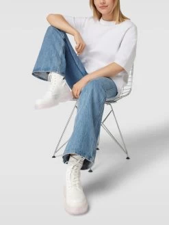 ARMANI EXCHANGE Schnürboots In Leder-Optik - Weiß