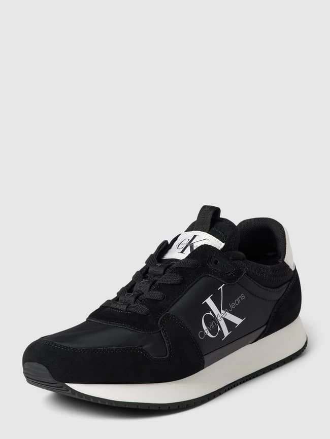 Calvin Klein Jeans Sneaker Aus Leder-Mix Mit Label-Details - Schwarz 4 Calvin Klein Jeans Sneaker Aus Leder-Mix Mit Label-Details - Schwarz – Bild 2