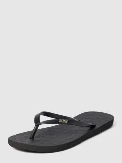 Roxy Zehentrenner Mit Label-Applikation Modell 'VIVA' - Schwarz