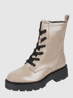 Tamaris Boots In Lack-Optik - Taupe