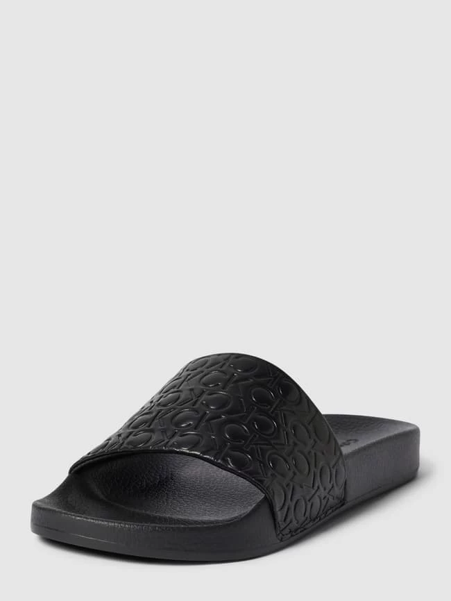 Calvin Klein Underwear Slides Mit Allover-Muster Aus Monogrammen Modell 'POOL' - Schwarz 4 Calvin Klein Underwear Slides Mit Allover-Muster Aus Monogrammen Modell 'POOL' - Schwarz – Bild 2