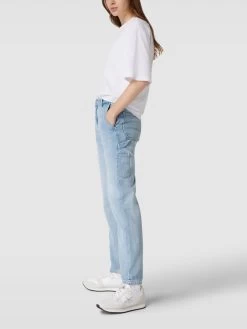 Calvin Klein Jeans Sneaker Aus Leder-Mix Mit Label-Details - Weiß