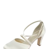 Rainbow Club Pumps Aus Satin Mit Gekreuzten Riemen - Offwhite