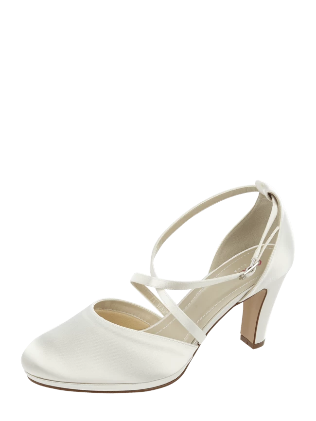 Rainbow Club Pumps Aus Satin Mit Gekreuzten Riemen - Offwhite 3 Rainbow Club Pumps Aus Satin Mit Gekreuzten Riemen - Offwhite