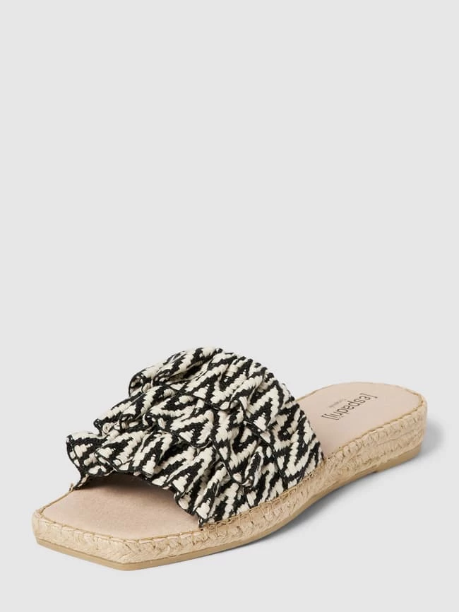Espadrij Slides Mit Allover-Muster Modell 'Carré' - Schwarz 4 Espadrij Slides Mit Allover-Muster Modell 'Carré' - Schwarz – Bild 2
